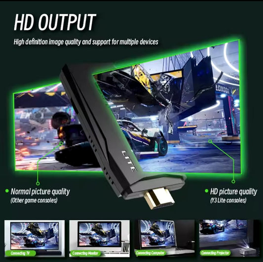 Consola de videojuegos stick lite 4k  HD m8, controlador inalámbrico, 64 GB, para 10000 juegos retros.